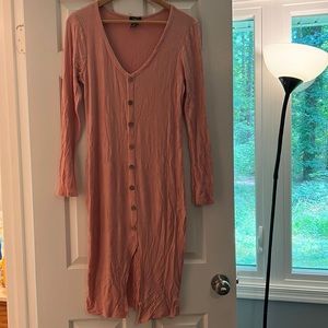 Rue 21 size XL stretchy long sleeve dress color pink